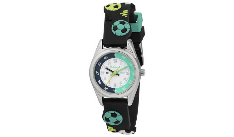 Buy Tikkers Kid s 3D Football Navy Coloured Silicone Strap Watch Kids watches Argos