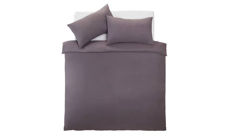 Silentnight Supersoft Plain Charcoal Bedding Set - Double