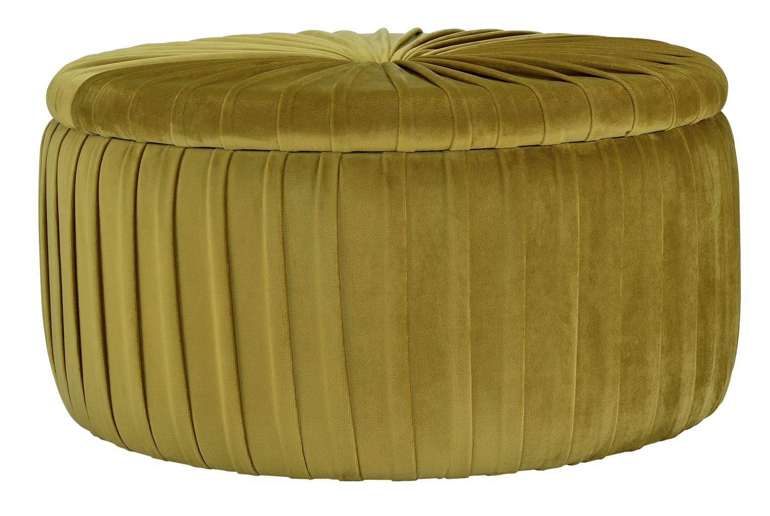 Argos Home Leckie Velvet Storage Footstool - Gold