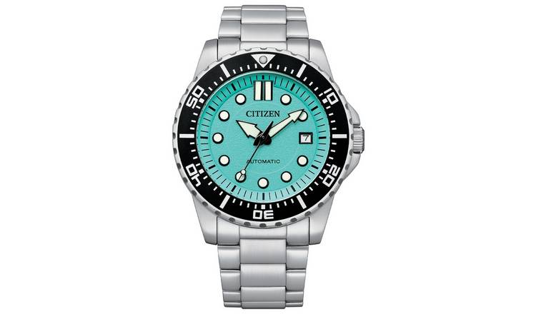 Citizen Men's Aqua Dial Auto Sport Bracelet Watch