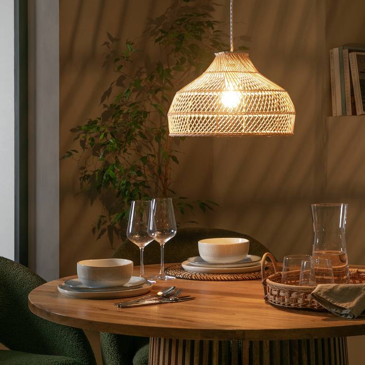 Habitat Natural Rattan Easy Fit Pendant Lampshade - 35cm 0