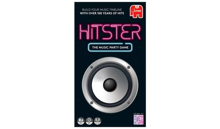  Hitster: The Music Party Board Game, Card Game, 2-10 Players, 300+ Iconic Music Hits, Great for Game Nights, Date Nights & Family Games, Jumbo