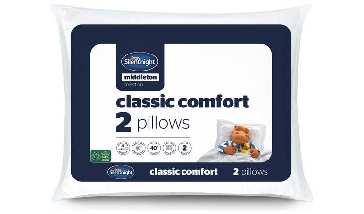 Buy Silentnight Middleton Classic Comfort Medium Pillow 2 Pack Pillows Argos