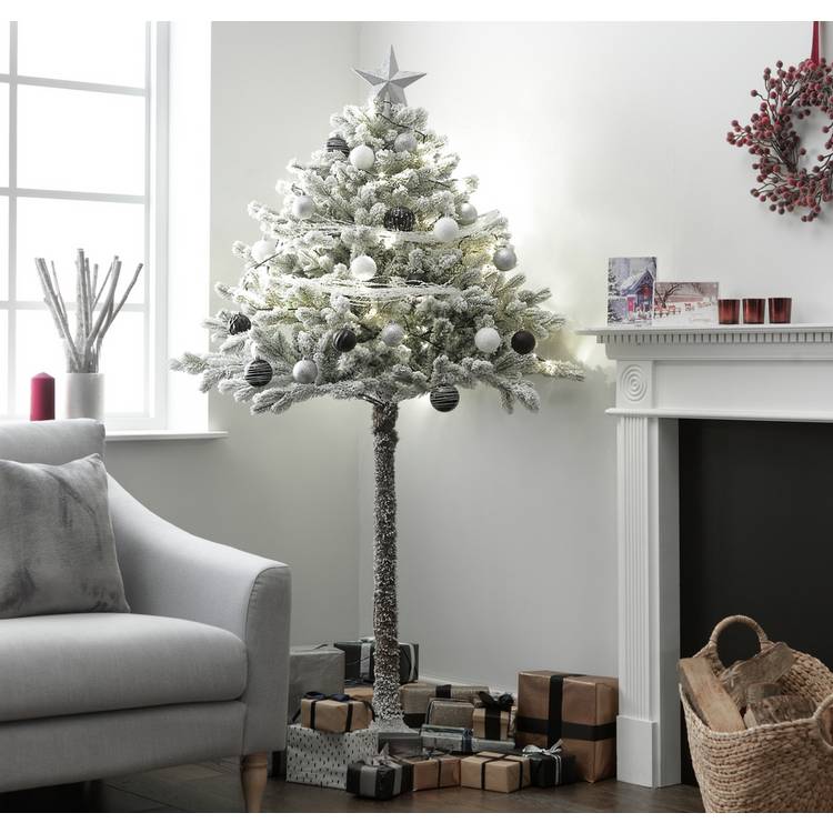 Habitat 6ft Snowy Half Design Christmas Tree 0