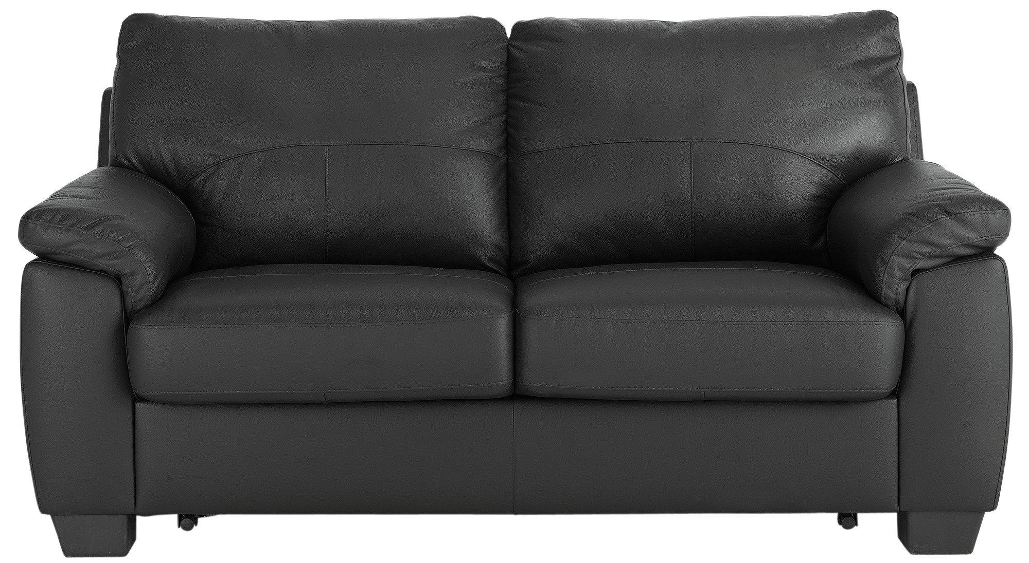 Argos Home Logan 2 Seater Faux Leather Sofa Bed - Black