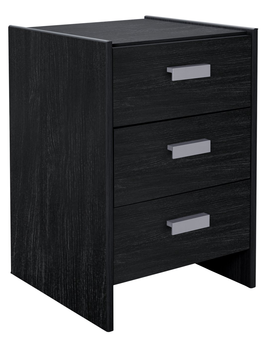 Argos Home Capella 3 Drawer Bedside Table - Black