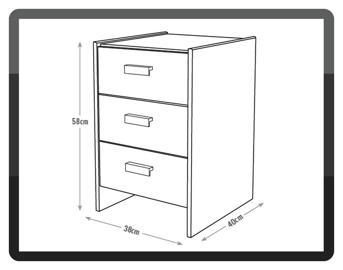 Argos Home Capella 3 Drawer Bedside Table Review