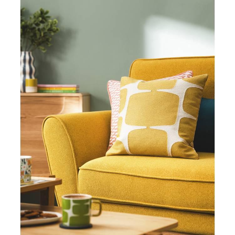 Habitat x Scion Lohko Cushion - Mustard - 43x43cm 0