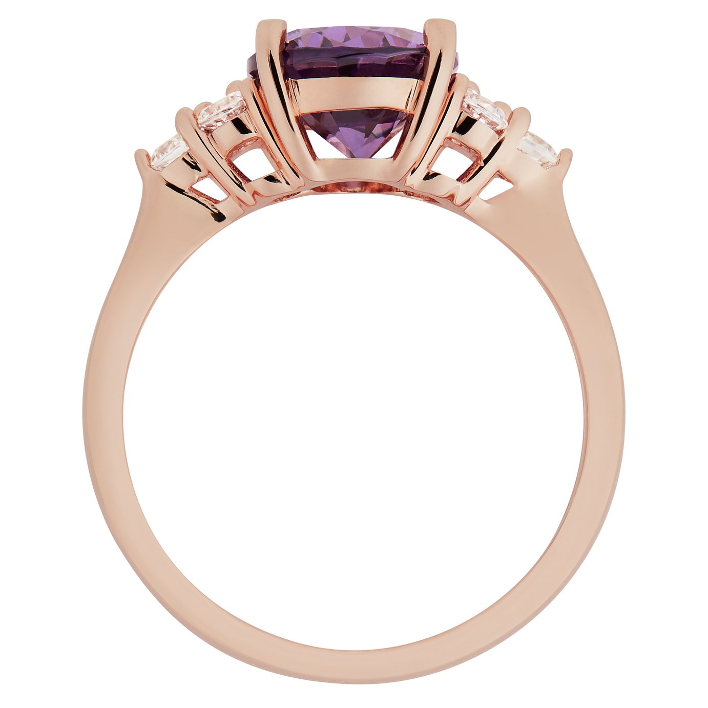 Revere 9ct Rose Gold Plated Oval Cut Cubic Zirconia Ring Review