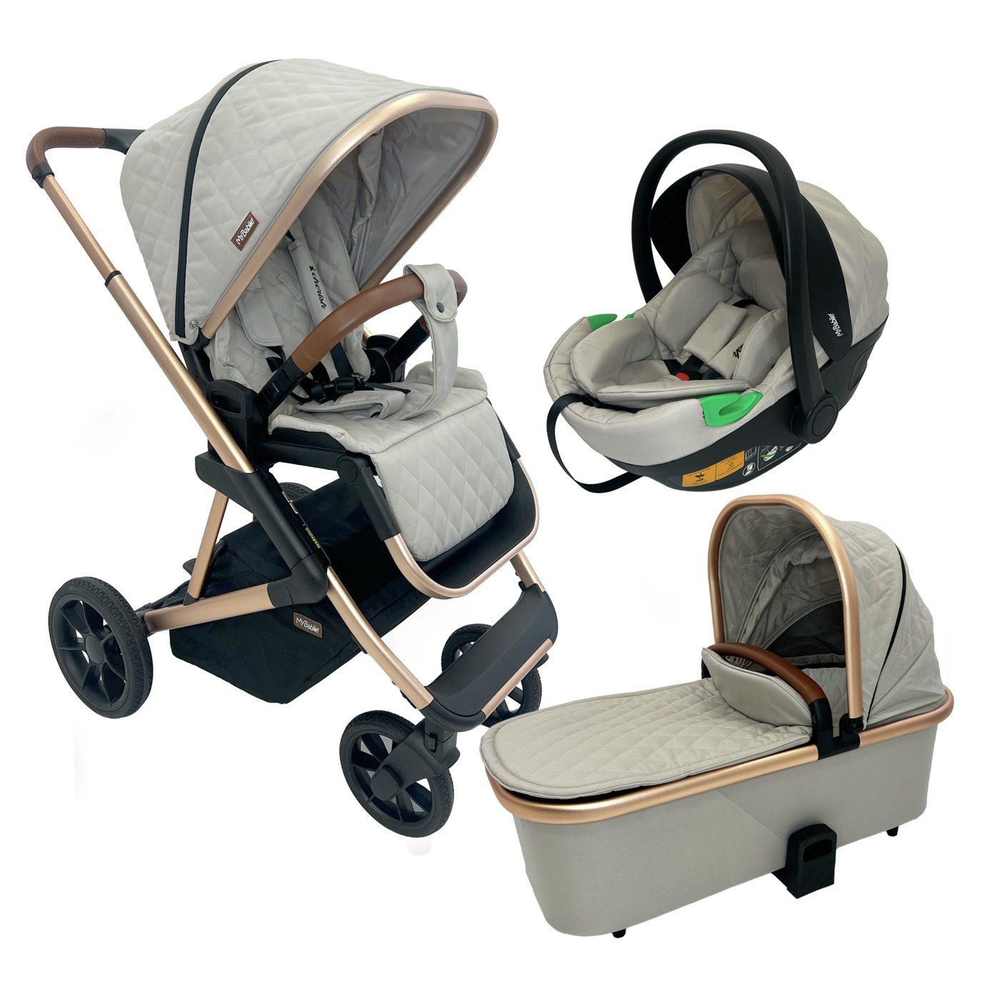 My Babiie MB500i Dani Dyer Stone iSize Travel System