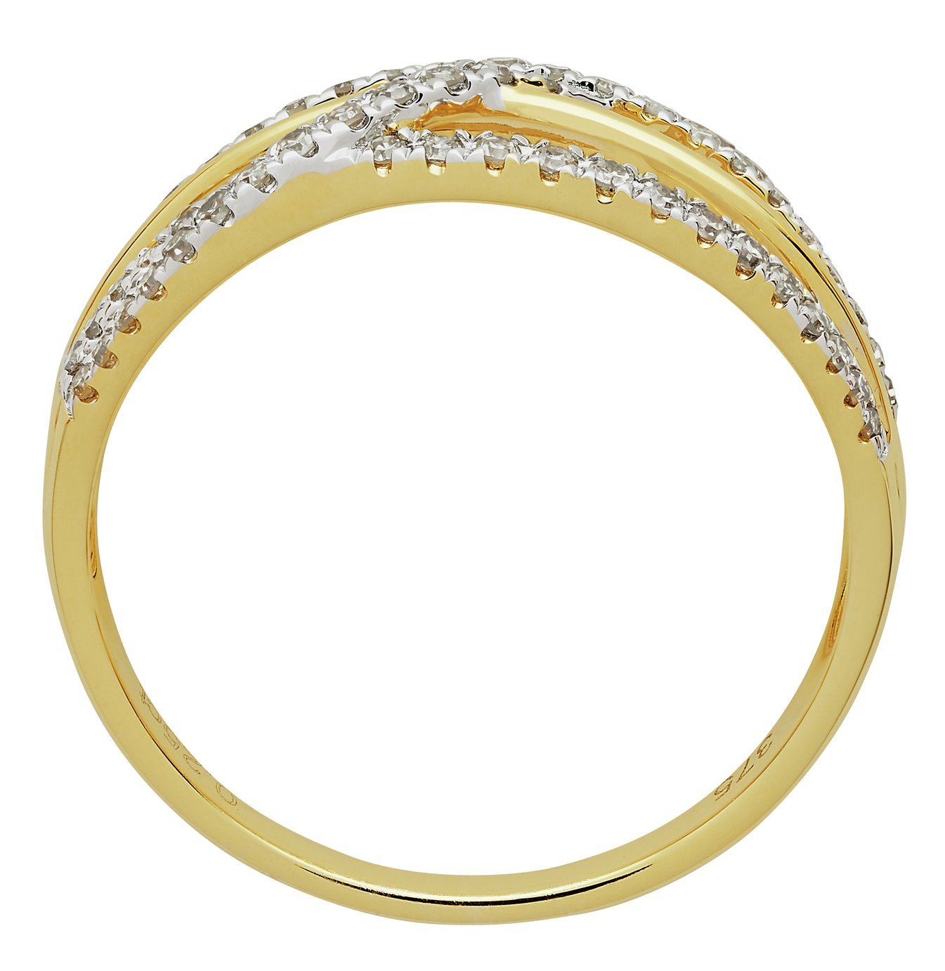 Revere 9ct Gold Diamond Accent Crossover Ring Review