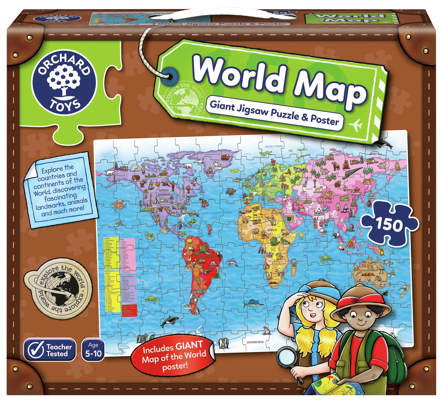 Orchard Toys World Map Jigsaw Puzzle And Poster