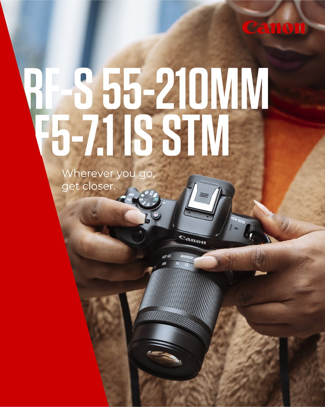 Buy Canon RF-S 55-210mm f/5-7.1 IS STM Lens | Camera lenses | Argos