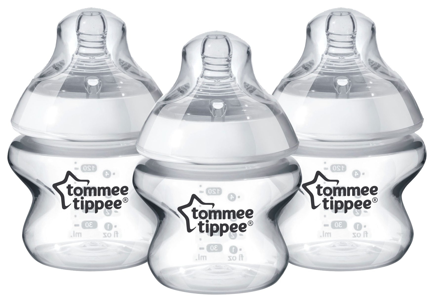 Tommee Tippee Closer to Nature Bottles 150ml x 3.