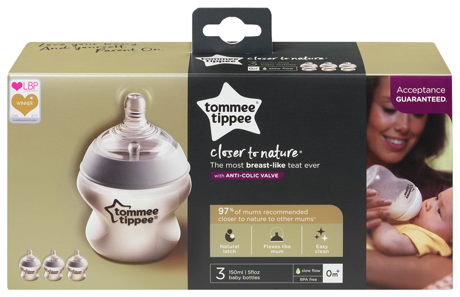 Tommee Tippee Closer to Nature Bottles 150ml x 3. Review