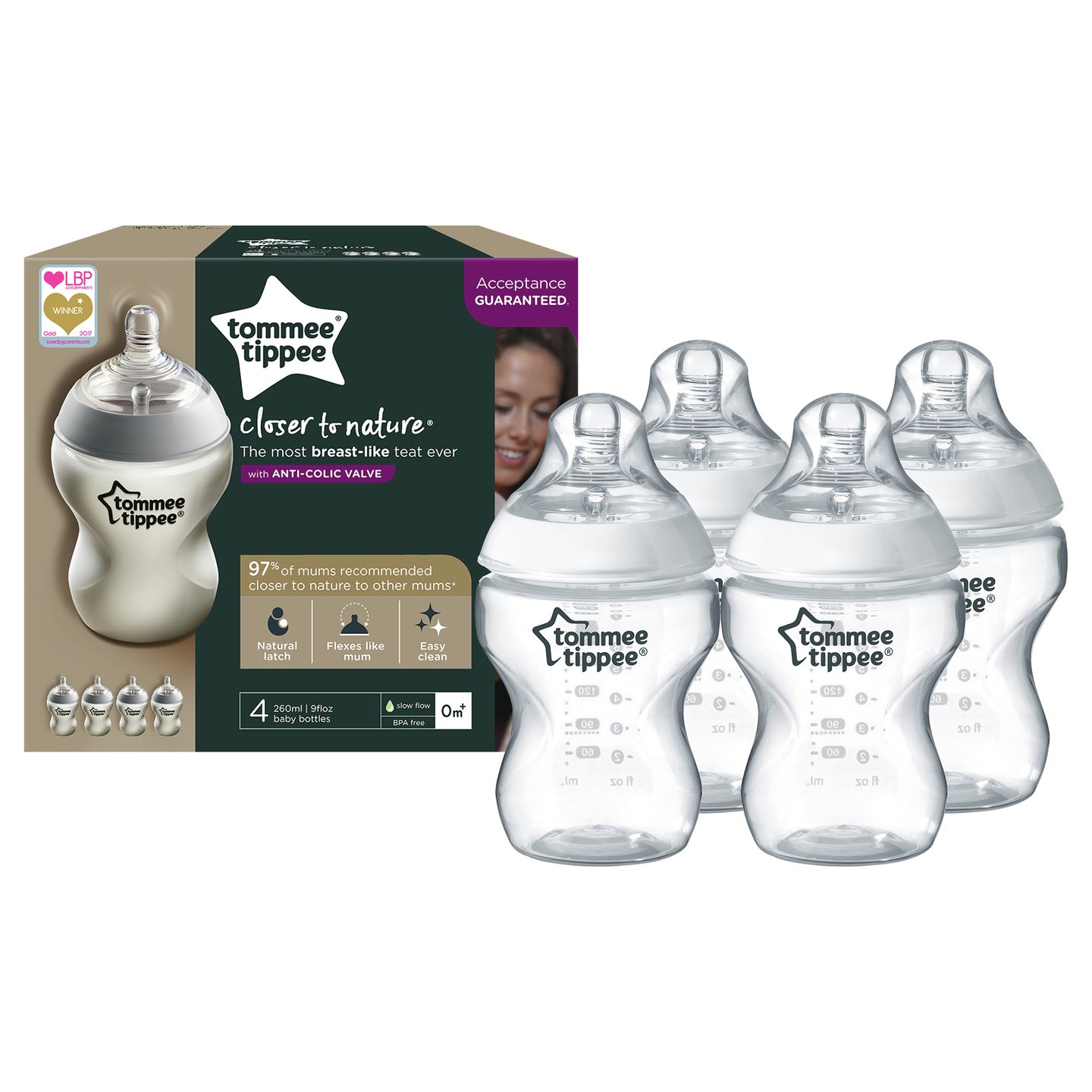 Tommee Tippee Closer to Nature Bottles 260ml x 4 Review