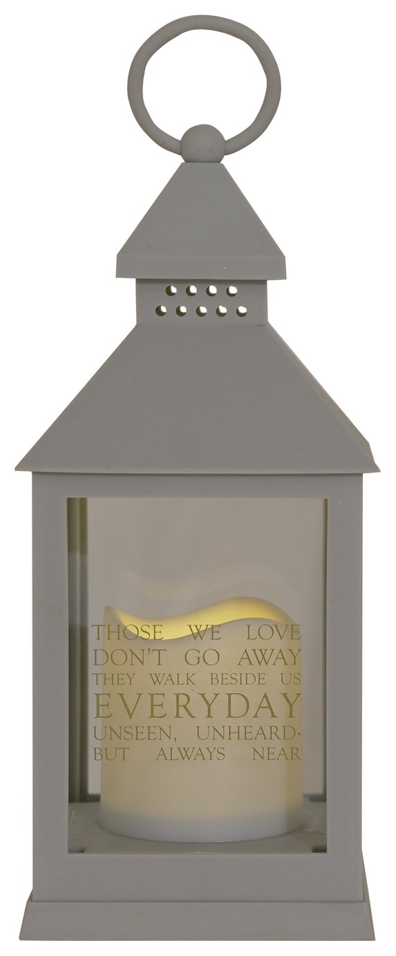 Thoughts Of You Graveside Lantern - Grey