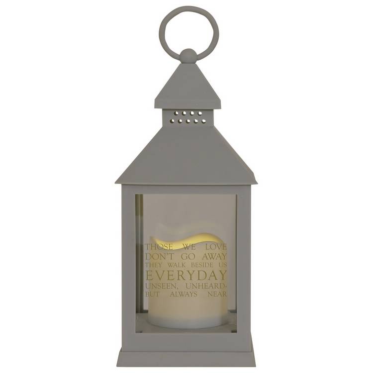 Thoughts Of You Graveside Lantern - Grey 0