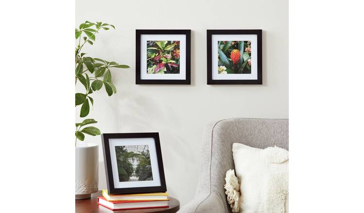 Habitat Wooden Picture Frame - Pack of 3 - Black - 4x4"