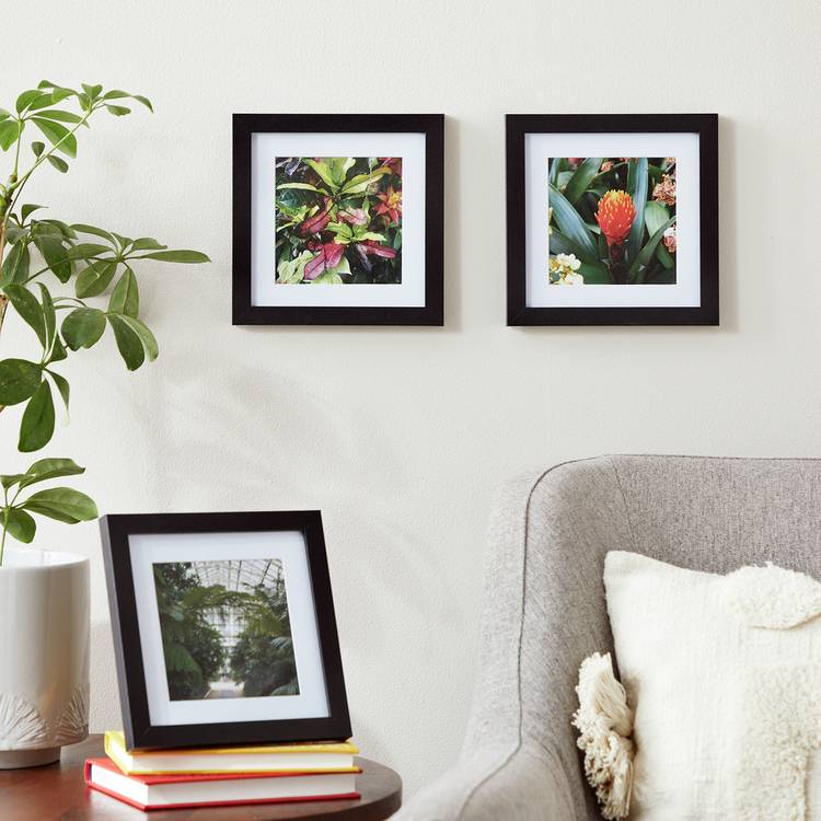 Habitat Wooden Picture Frame - Pack of 3 - Black - 4x4" 0