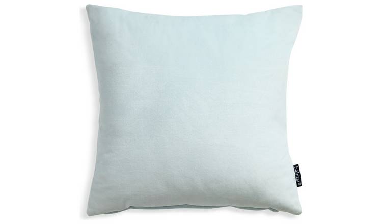 Habitat Velvet Cushion - Light Blue - 43x43cm