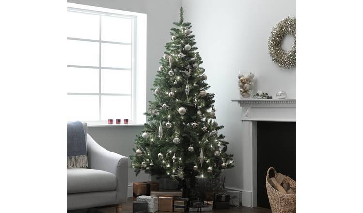 Buy Habitat 7Ft Pre-Lit Christmas Tree - Green | Limited Stock Home And Garden | Argos