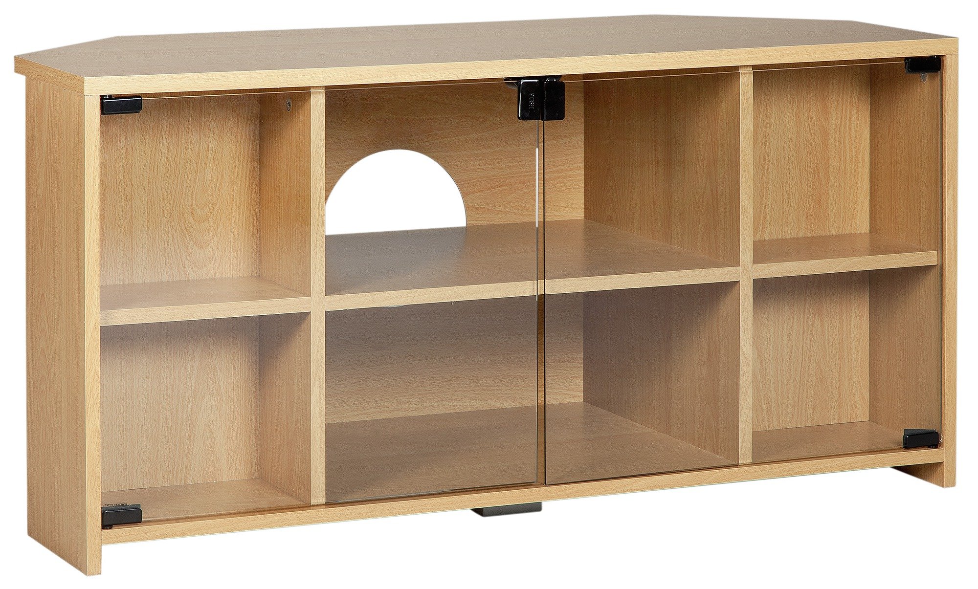 Argos Home Chequer Corner TV Unit - Beech Effect