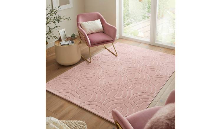 Mega Flooring Pink Modern Abstract Rug - 120 x 170cm