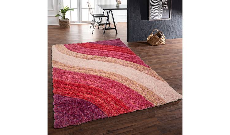 DS Living Ultra Plush Lena Shaggy Rug - Pink - 230x160cm