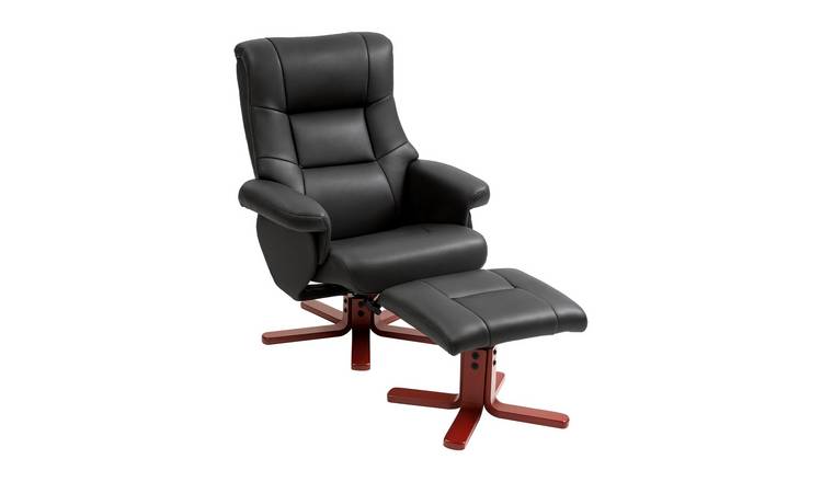 HOMCOM Recliner Armchair with Adjustable Backrest - Black
