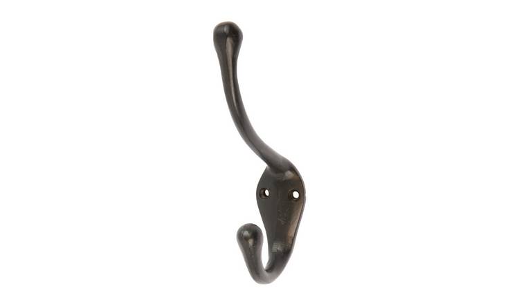 Hammer & Tongs Narrow Hat & Coat Hook - Black