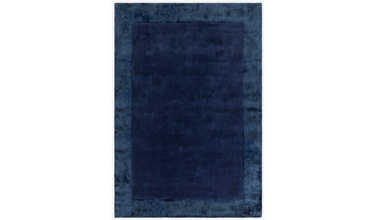 Mega Flooring Blue Handmade Bordered Rug - 80 x 150cm