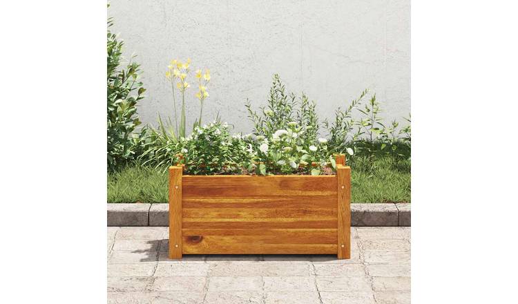 Walplus Acacia Wood Raised Garden Bed - Brown - 50 x 25 x 25 cm