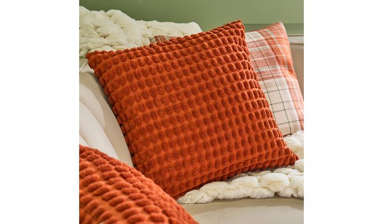 OHS 2 Pack Bobble Cushion Covers 45 x 45cm - Rust