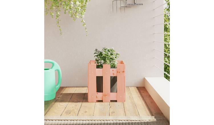 Walplus Wood Garden Planter - 30 x 30 x 30 cm
