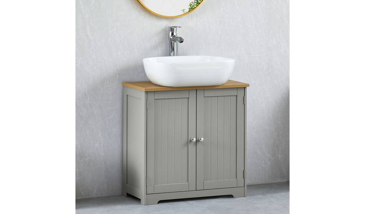 Bath Vida Priano 2 Door Under Sink Cabinet - Grey and Oak