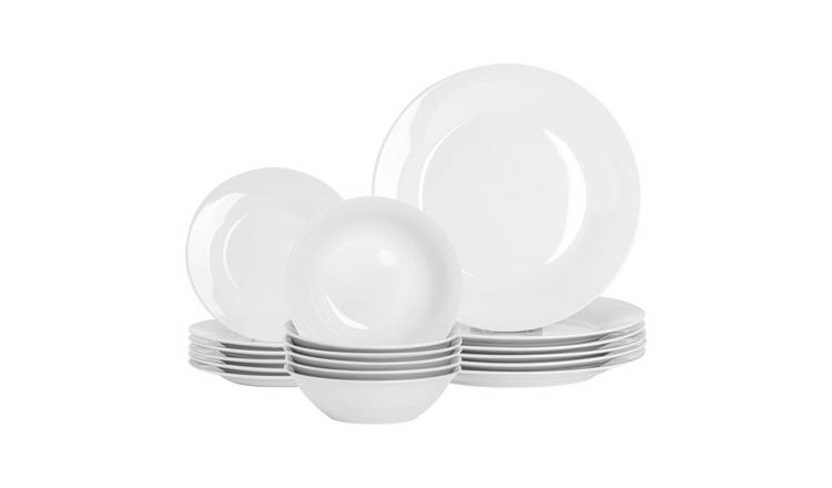Argon Tableware 18pc White Porcelain Dinner Set