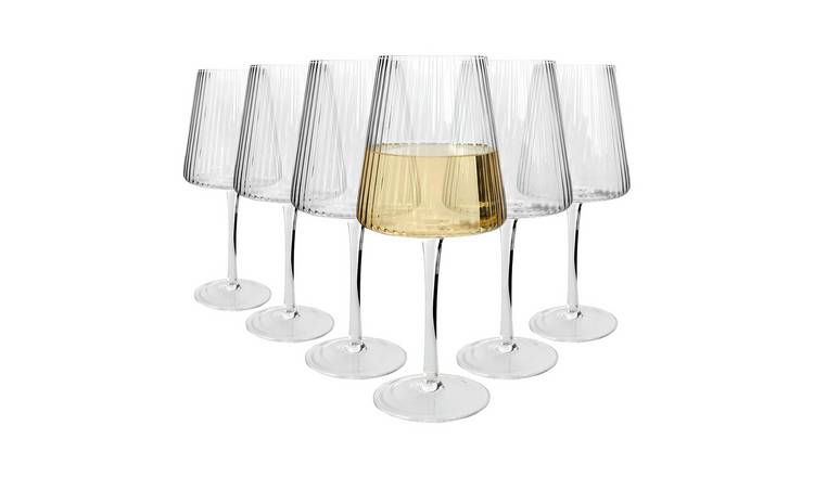 Argon Tableware Chelsea Optic Crystal White Wine Glasses -  Pack of 6