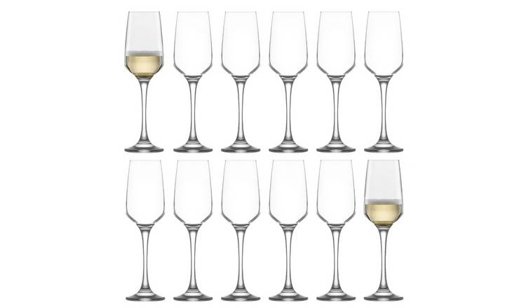 LAV Lal Glass Champagne Flutes - 230ml - Clear - Pack of 12