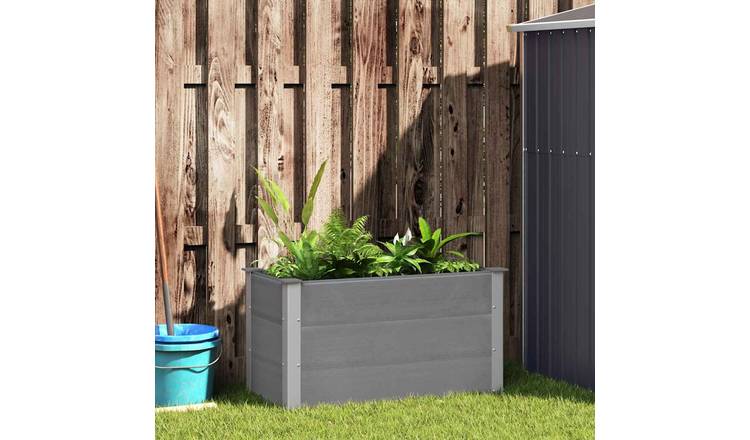 Walplus WPC Raised Garden Bed - Grey - 100 x 50 x 54 cm