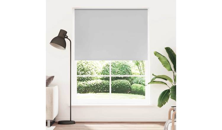 Walplus Polyester Chain Operated Blackout Roller Blind - Grey - 140 x 230 cm