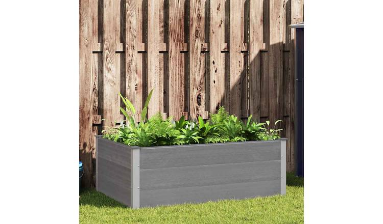 Walplus WPC Raised Garden Bed - Grey - 150 x 100 x 54 cm