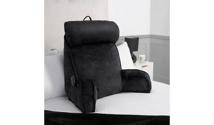 OHS Plain Cuddle Cushion with Headrest - Black