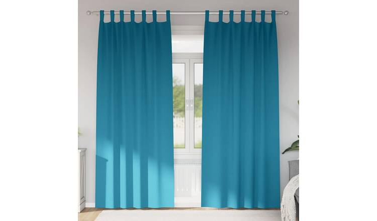 Walplus Set of 2 Ring Top Blackout Curtains - Turquoise - 260 x 140 cm
