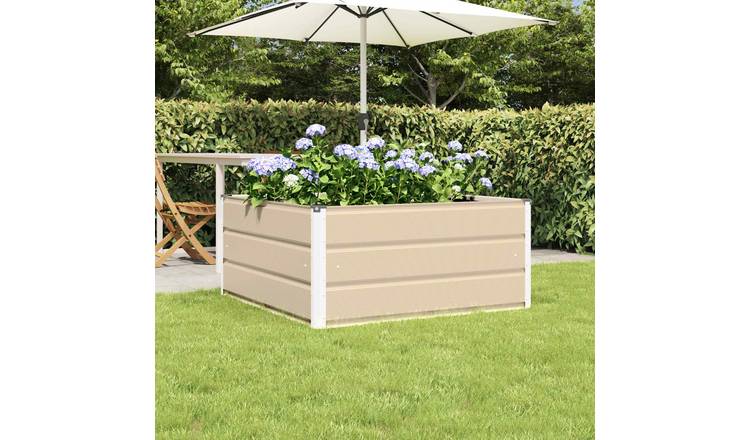 Walplus Steel Garden Planter - Ivory - 100 x 100 x 45 cm