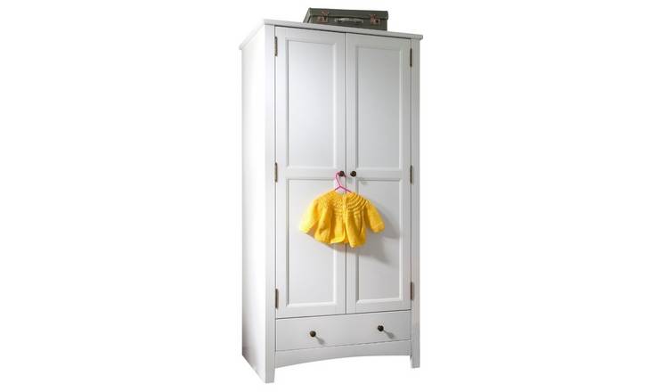 Noa & Nani Birte 2 Door Wardrobe With Drawer - White