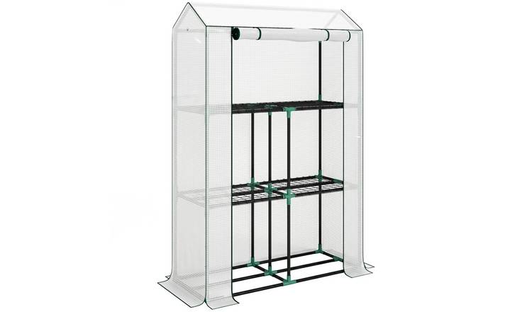 Outsunny PE Cover Mini Greenhouse – White