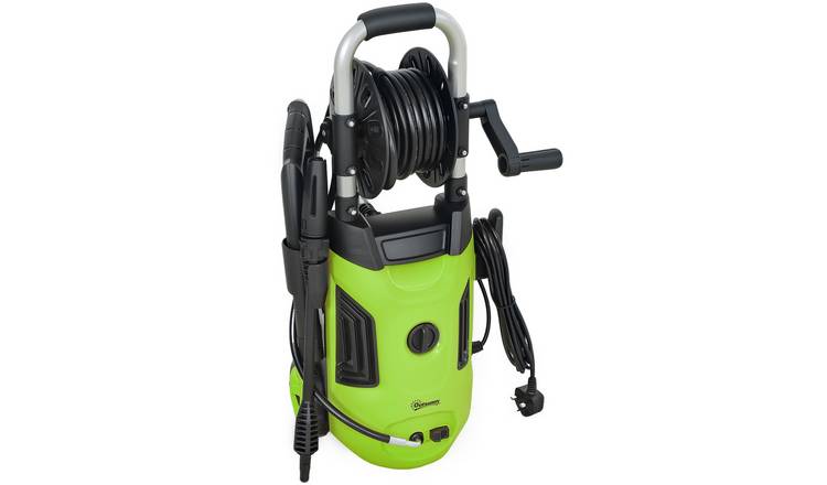 Outsunny 1800W 150 Bar 420 Litre per Hour Hose Reel Pressure Washer – Green