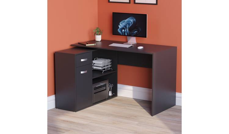 Vida Designs Longton Adjustable Computer Desk - Black