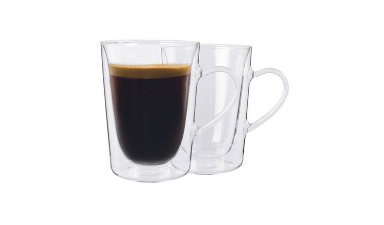 Rink Drink Double Walled Coffee Glasses - Pack of 2